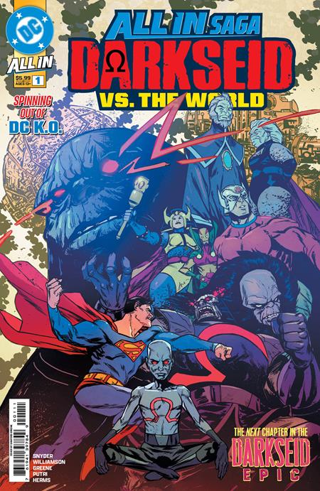 DC ALL IN SAGA DARKSEID VS THE WORLD #1 (ONE SHOT) CVR A SANFORD GREENE *PRE ORDER*